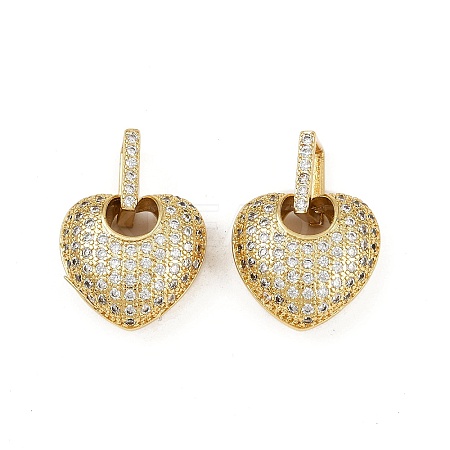 Brass Micro Pave Cubic Zirconia Pendants KK-S526-32G-1