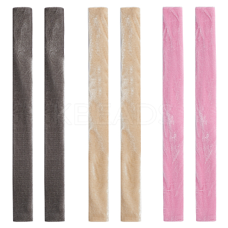 3 Pairs 3 Colors Pleuche Cloth Refrigerator Door Handle Cover AJEW-OC0002-12-1