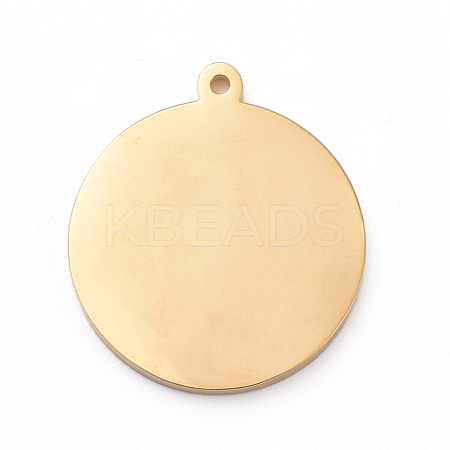 PVD Vacuum Plating 304 Stainless Steel Stamping Blank Tag Charms STAS-G215-10-G01-1