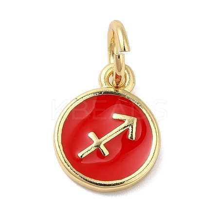 Real 18K Gold Plated Brass Enamel Charms KK-L216-001G-C03-1