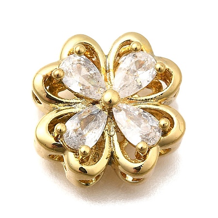 Brass Pave Cubic Zirconia Multi-strand Links KK-F913-08G-02-1