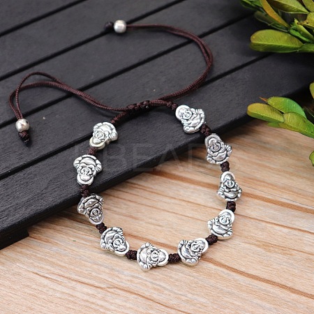 Alloy Beads Braided Bead Bracelets FS-WGCC9A2-08-1