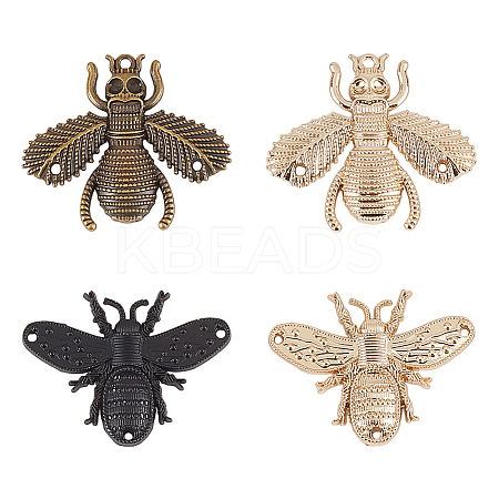 8Pcs 4 Styles Bee Alloy Chandelier Component Links FIND-GO0003-87-1
