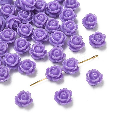 Rose Flower Opaque Resin Beads X-CRES-B1029-A56-1