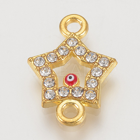 Alloy Rhinestone Links Connectors LS-X-ALRI-S170-20G-1