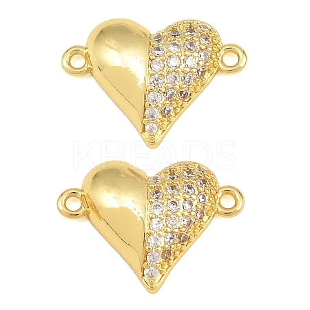 Brass Micro Pave Clear Cubic Zirconia Connestor Charms CU-CBAB3AD-02G-03-1