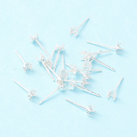 925 Sterling Silver Post Stud Earring Settings STER-P047-06A-S-1