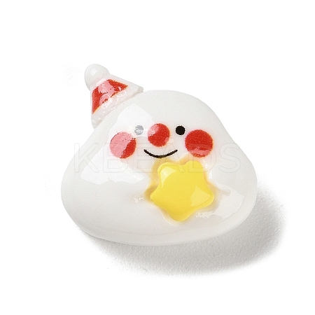 Christmas Theme Opaque Resin Decoden Cabochons RESI-F053-C02-1