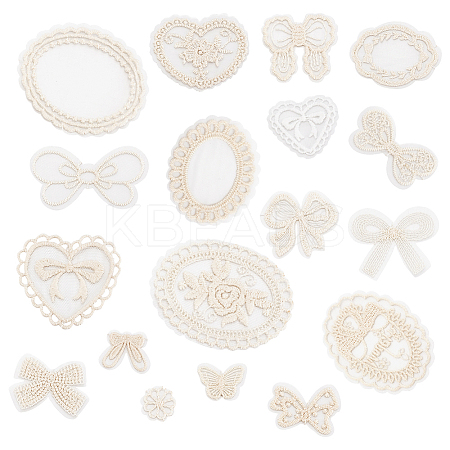 36Pcs 18 Styles Computerized Embroidery Cloth Iron on/Sew on Patches DIY-AN0001-24-1