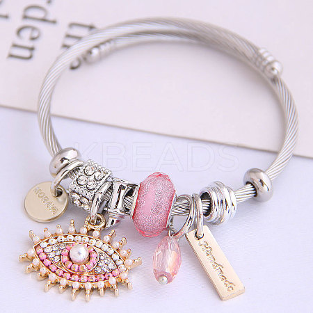 Adjustable 304 Stainless Steel European Bangles FS-WG38FEB-01-1