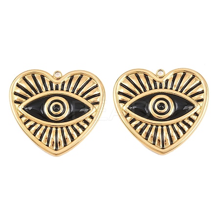 304 Stainless Steel Enamel Pendants STAS-G394-07G-01-1
