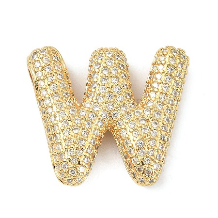 Rack Plating Brass Micro Pave Cubic Zirconia Pendants KK-Q790-01W-G-1