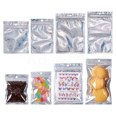 40Pcs 4 Styles Laser Plastic Resealable Bags OPP-TA0001-11-1