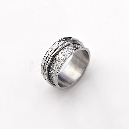 Retro Rotatable 304 Stainless Steel Finger Rings FS-WG84C22-46-1