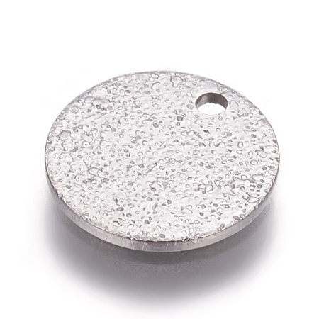 Tarnish Resistant 304 Stainless Steel Textured Pendants LS-STAS-I098-01-10mm-P-1