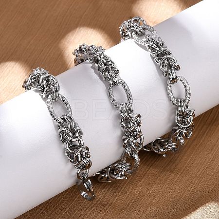 304 Stainless Steel Byzantine Chain Necklaces NJEW-T016-16P-1