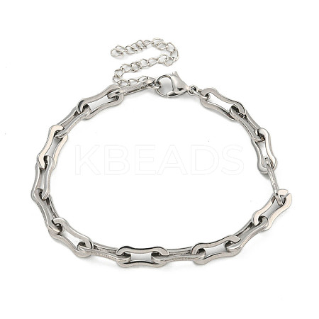 304 Stainless Steel Cable Chains Bracelets for Men & Women BJEW-D042-17P-1