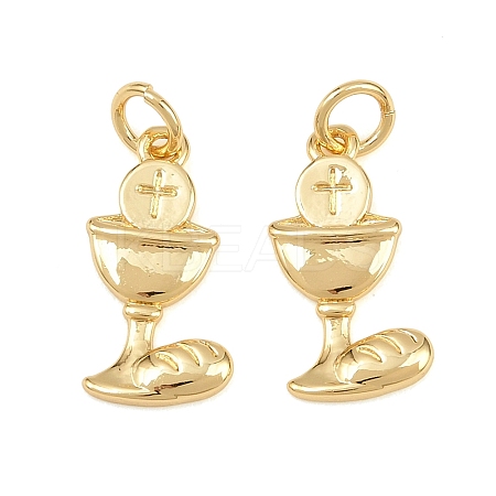 Holy Communion Chalice Brass Pendants KK-L275-26G-1