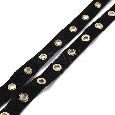 Polyester Grommet Eyelet Twill Tape Trim OCOR-WH0080-85-1