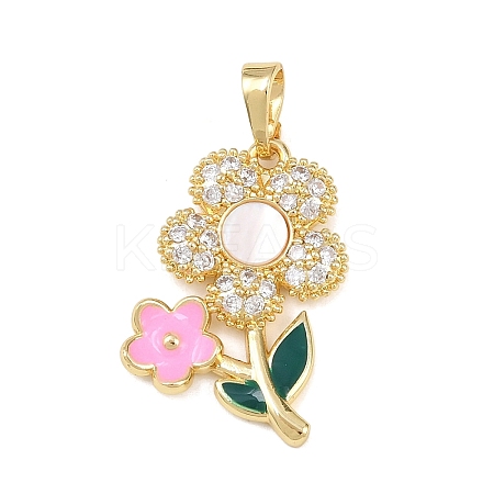 Brass Micro Pave Cubic Zirconia Pendants LS-KK-H525-11G-1