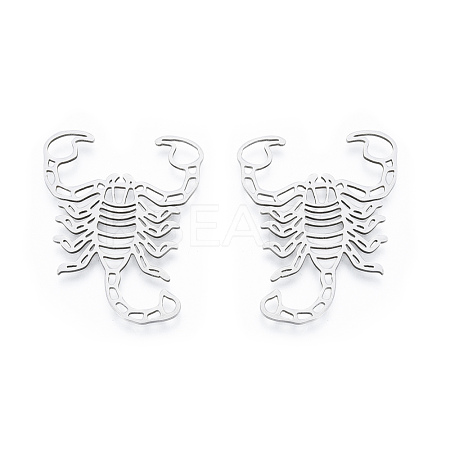 201 Stainless Steel Filigree Joiners STAS-N090-LA924-1-1