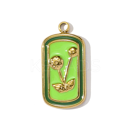 304 Stainless Steel Enamel Pendants STAS-OY001-95G-1