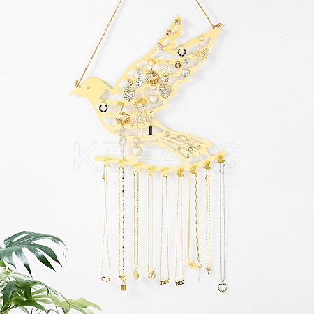 Bird Iron Wall Mounted Jewelry Display Rack ODIS-Q042-06G-1