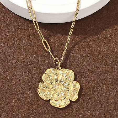 304 Stainless Steel Pendant Necklaces for Women NJEW-D312-02C-G-1