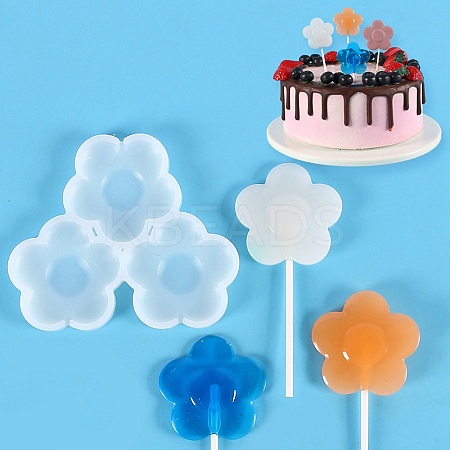 Flower Shape Food Grade Silicone Lollipop Molds LS-DIY-D069-16-1