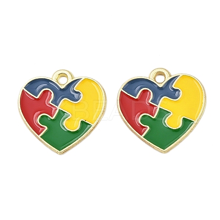 Alloy Enamel Pendants FIND-I067-01G-03-1