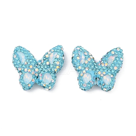 Handmade Polymer Clay Rhinestone Beads CLAY-NH0001-11D-1