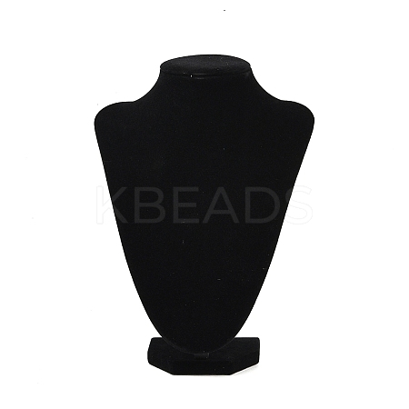 MDF Covered with Velveteen Bust Shaped Necklace Display Stands ODIS-S015-01B-1
