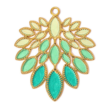304 Stainless Steel with Enamel Pendants SA-OY001-30G-1