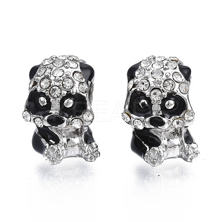 Rack Plating Alloy Enamel European Beads LS-MPDL-N039-090-1