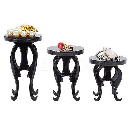 3 Sets 3 Sizes Vase Holder Shaped Acrylic Jewelry Display Stand Sets for Earrings ODIS-WH0043-33-1