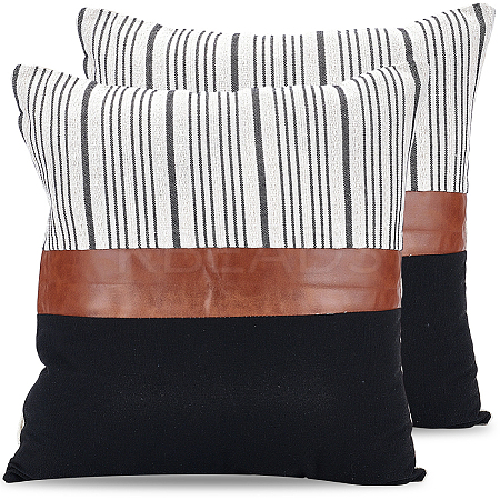 Square Imitation Leather Pillow Case AJEW-WH20006-406A-1