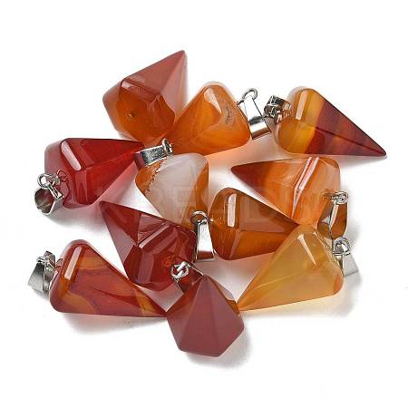 Natural Red Agate Pendants G-B127-13P-01-1