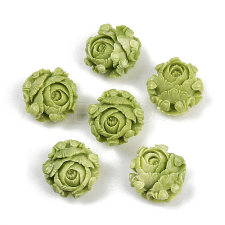 Synthetic Coral Dyed Carved Beads X1-SHEL-D001-01B-1