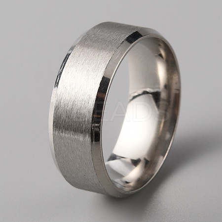 201 Stainless Steel Plain Band Ring for Men Women LS-RJEW-WH0010-06E-MP-1