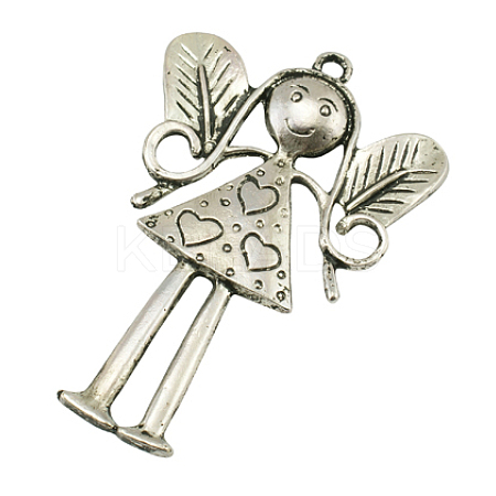 Tibetan Style Large Fairy Alloy Pendants LS-LF1724Y-NF-1