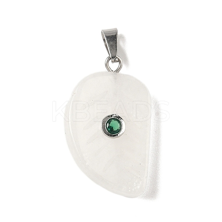 Natural Quartz Crystal Carved Pendants G-P599-04P-11-1