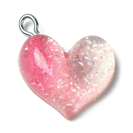 Gradient Color Transparent Resin Pendants LS-RESI-A023-01D-1