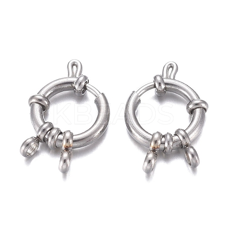 Tarnish Resistant 304 Stainless Steel Spring Ring Clasps X-STAS-H558-29P-1