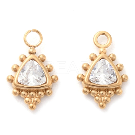 304 Stainless Steel Rhinestone Pendants STAS-Q340-06G-02-1