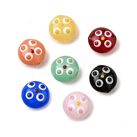 Transparent Glass Enamel Beads LAMP-S079-01-1