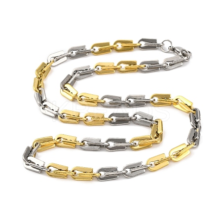201 Stainless Steel Arch Links Chain Necklace NJEW-F22-39E-GP-1