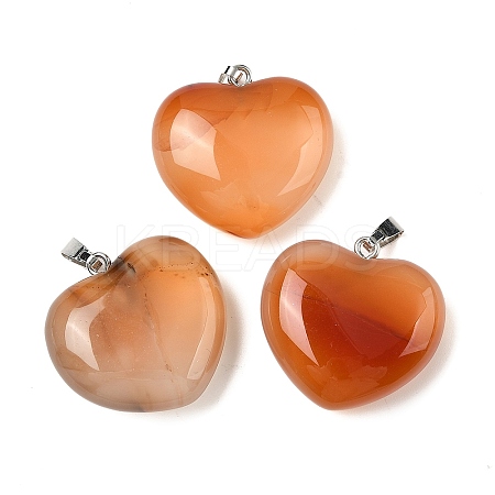 Natural Red Agate Pendants G-A249-04B-04P-1
