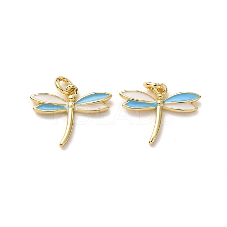 Brass Enamel Pendants FIND-I055-01G-01-1