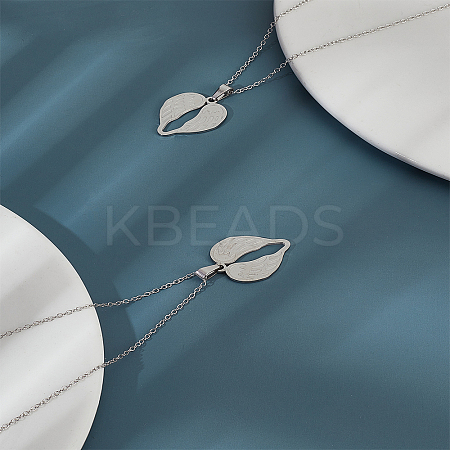 2Pcs 304 Stainless Steel Pendants STAS-LP0003-76-1