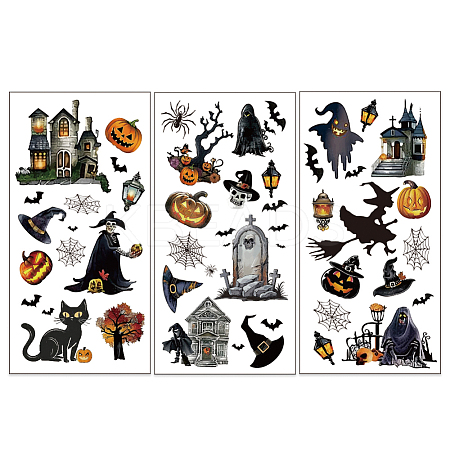3 Sheets 3 Styles PVC Waterproof Decorative Stickers DIY-WH0404-168-1